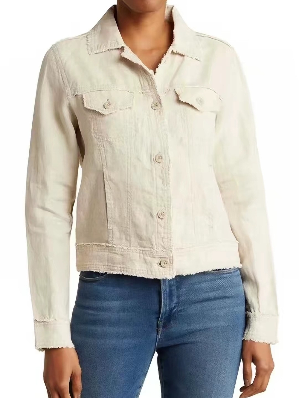 LULU B CHAMBRAY LINEN JACKET 3 Colors